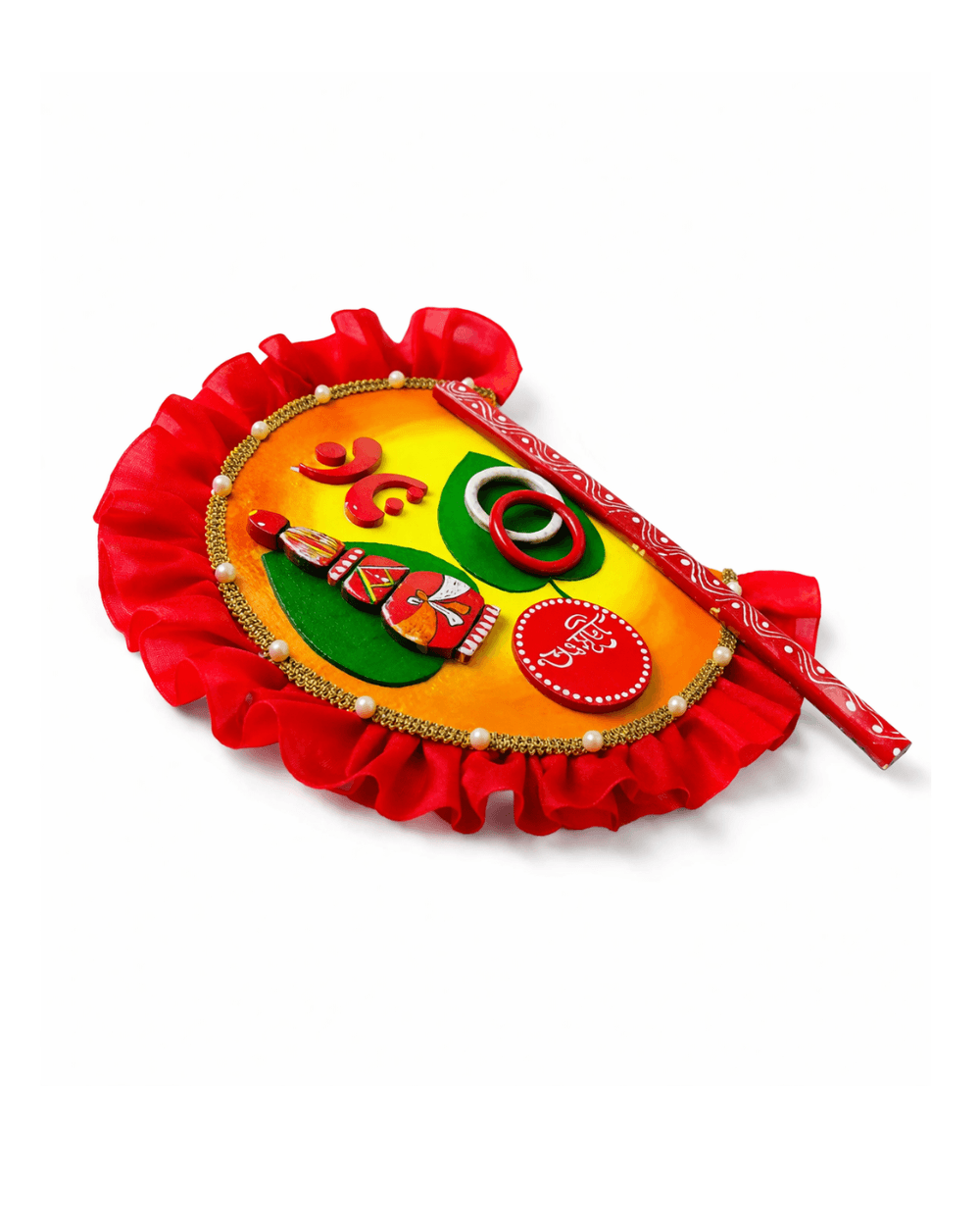Handcrafted Rakhi Thali Set with Decorative Rakhi & Puja Essentials | Raksha Bandhan Special Designer Thali