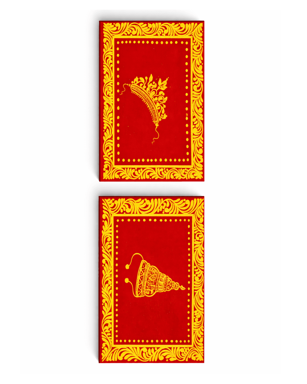 Premium Rakhi Shagun Envelope Set | Designer Money Gift Envelopes for Wedding (Red & Gold)